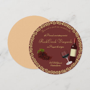 Invitation à une soirée dégustation de vin