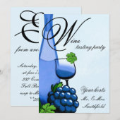 Invitation à une soirée dégustation de vins (Devant / Derrière)