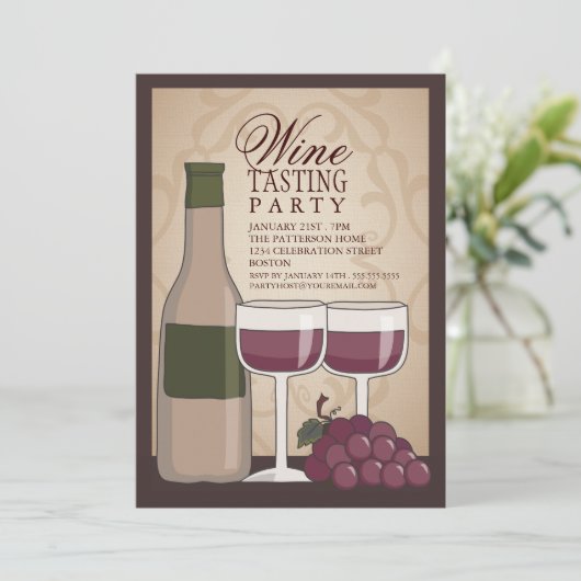 Invitation à une soirée dégustation de vins (Debout devant)