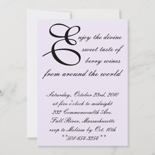  Invitation à une soirée dégustation de vins (Dos)