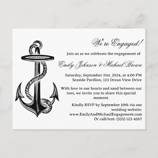 Invitation à une soirée d'engagement sur le thème (Devant)