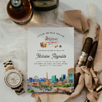 Invitation à une soirée d'enterrement de vie de ga