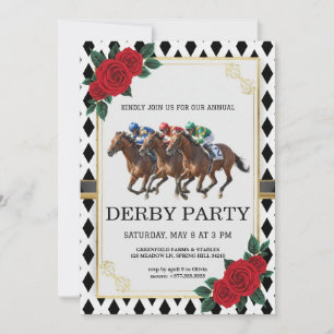 Invitation à une soirée Derby de courses de chevau