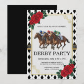 Invitation à une soirée Derby de courses de chevau (Devant / Derrière)