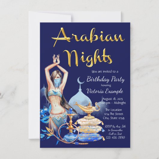 Invitation à une soirée des Mille et Une Nuits (Devant)