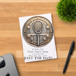 Invitation à une soirée d'événement de tennis