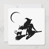 Invitation à une soirée d'Halloween de sorcière ch (Devant)