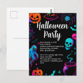 Invitation à une soirée d'Halloween effrayante (Devant / Derrière)