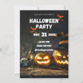 Invitation à une soirée d'Halloween effrayante (Devant)