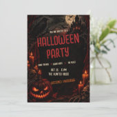 Invitation à une soirée d'Halloween effrayante (Debout devant)