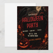 Invitation à une soirée d'Halloween effrayante (Devant / Derrière)