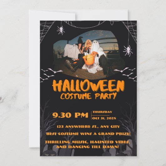 Invitation à une soirée d'Halloween effrayante – F (Devant)