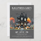Invitation à une soirée d'Halloween tenue en costu (Devant)