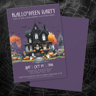 Invitation à une soirée d'Halloween tenue en costu