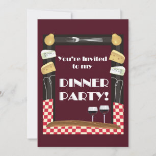 Invitation à une soirée dîner - avec citation