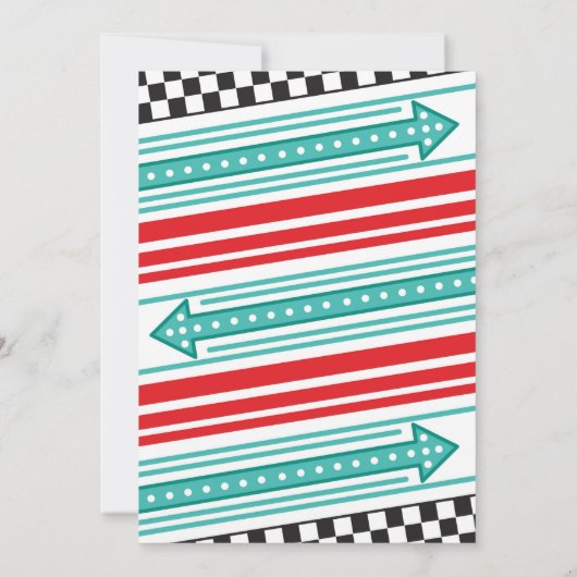 Invitation à une soirée diner rétro (Dos)