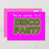 Invitation à une soirée disco (Devant / Derrière)
