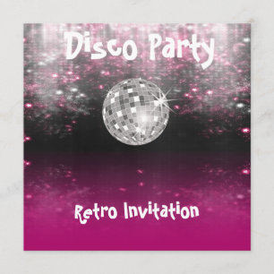 Invitation à une soirée disco rétro