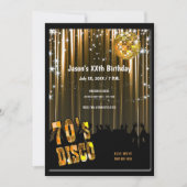 Invitation à une soirée disco rétro des années 70 (Devant)