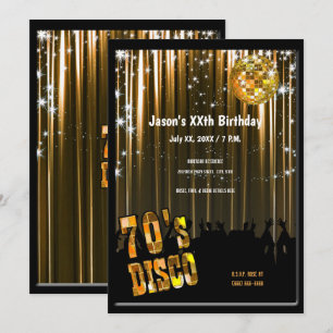Invitation à une soirée disco rétro des années 70