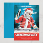 Invitation à une soirée DJ de Noël (Devant / Derrière)
