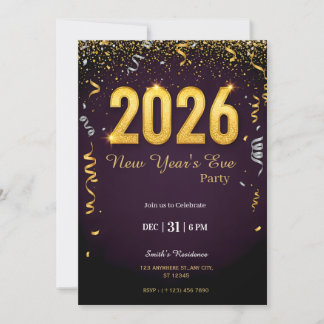 Invitation à une soirée du Nouvel An | Célébration