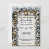 Invitation à une soirée du Nouvel An rustique (Devant)