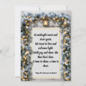 Invitation à une soirée du Nouvel An rustique (Dos)