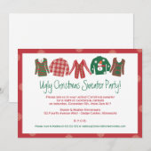 Invitation à une soirée du pull de Noël laid (Devant / Derrière)