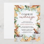 Invitation à une Soirée Échange de Biscuits de Fêt (Devant / Derrière)