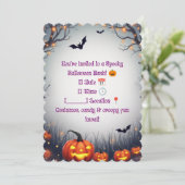 Invitation à une soirée effrayante d'Halloween 🎃 (Debout devant)