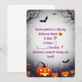 Invitation à une soirée effrayante d'Halloween 🎃 (Devant / Derrière)