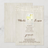 Invitation à une soirée en lin blanc (Devant / Derrière)