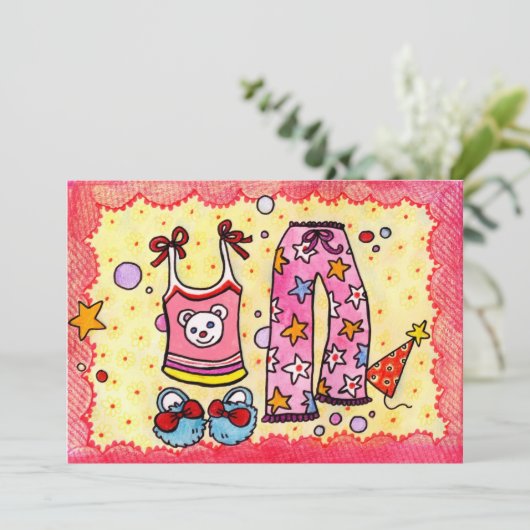 Invitation à une soirée en pyjama (Debout devant)