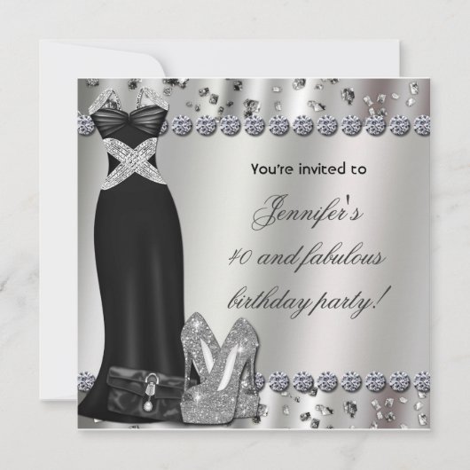 Invitation à une soirée en robe noire formelle ave (Devant)