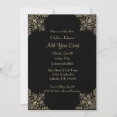 Invitation à une soirée en toutes occasions Noir e (Dos)