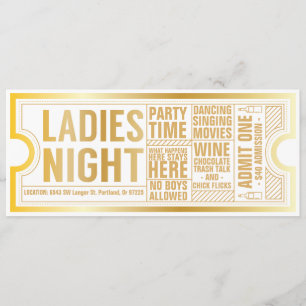 Invitation à une soirée entre dames - Personnalise