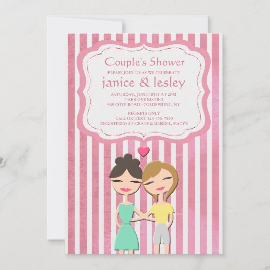 Invitation à une soirée entre filles sous la douch (Devant)