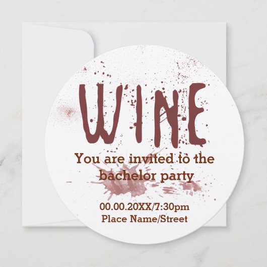 Invitation à une soirée entre gars autour d'un vin (Devant)