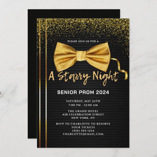 Invitation à une soirée étoilée (Devant / Derrière)