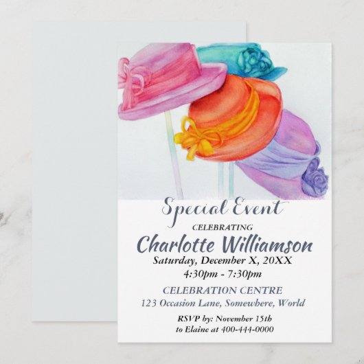 INVITATION À UNE SOIRÉE FILLE (Devant / Derrière)