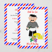 Invitation à une soirée fromage et vin sur le thèm (Devant / Derrière)