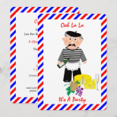 Invitation à une soirée fromage et vin sur le thèm (Devant / Derrière)