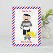 Invitation à une soirée fromage et vin sur le thèm (Debout devant)