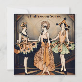 Invitation à une soirée Halloween Art Déco | Vinta (Devant)