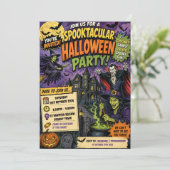 Invitation à une soirée Halloween au chaudron de s (Debout devant)