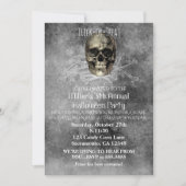 Invitation à une soirée Halloween avec crâne et ta (Devant)