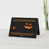 Invitation à une soirée Halloween. Carte (Dos)