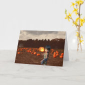 Invitation à une soirée Halloween. Carte (Fleur jaune)