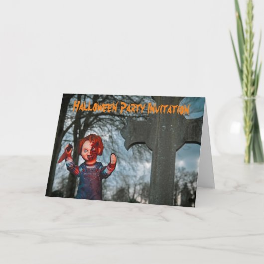 Invitation à une soirée Halloween. Carte (Devant)